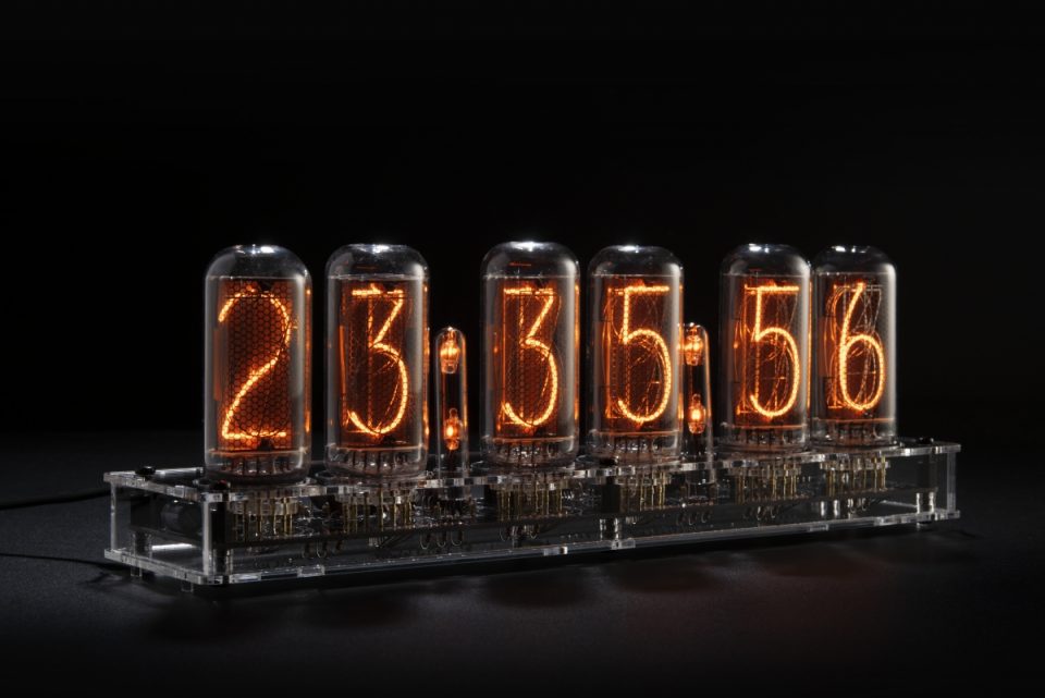 thumbnail interactive-video image 1 of IN-18 Nixie Tubes Matching Set – 6 Pieces, New Tested, Same Date, Gazotron Ukraine 1 of 4