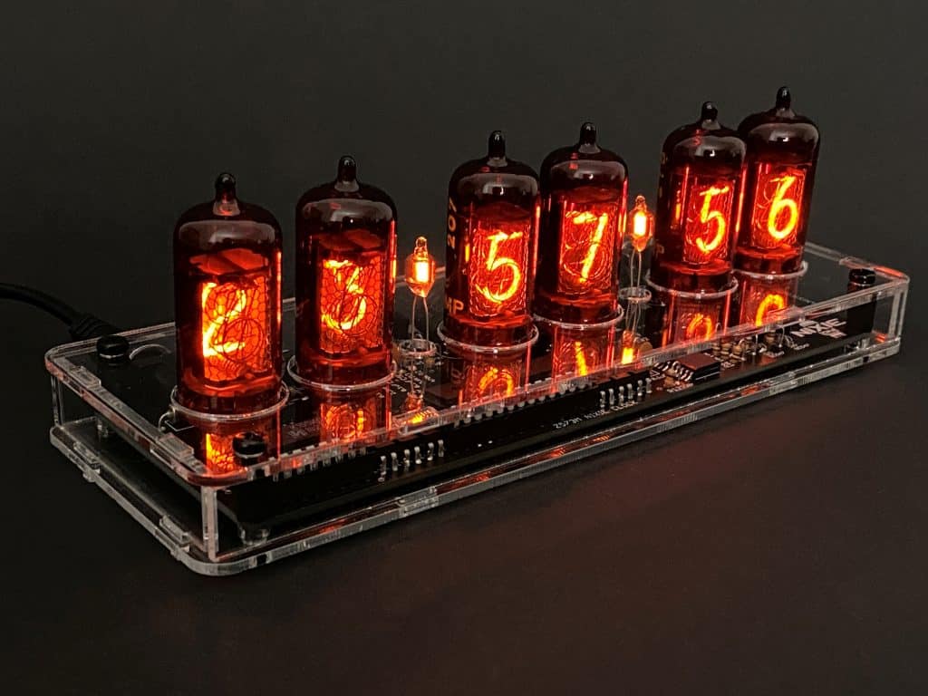 Z570M/Z573M/Z574M Nixie Tube Clock KIT With Black Acrylic Case