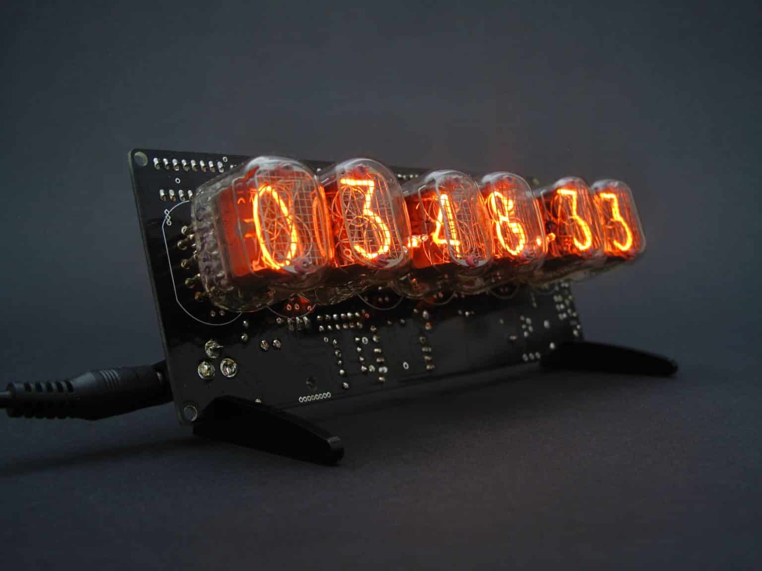 IN-17 Nixie Tube Clock DIY Kit – No Tubes Included – Alarm Clock, Made In Lithuania