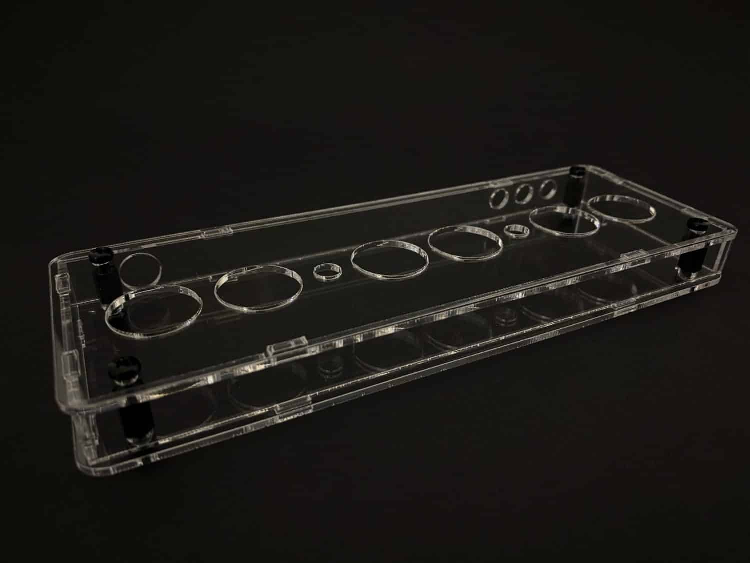 IN-14 Nixie Tubes Clock Acrylic Case with Temperature Sensor F/C BLACK BOARD 